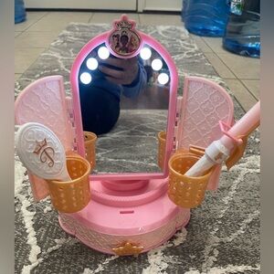 Disney Princess Vanity Set with Pink and Gold Accents